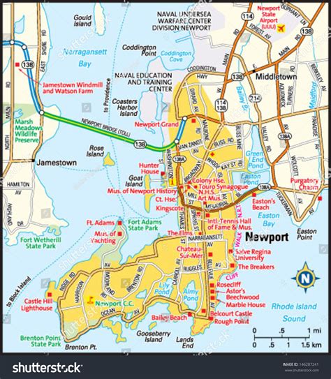 Map of Newport Rhode Island
